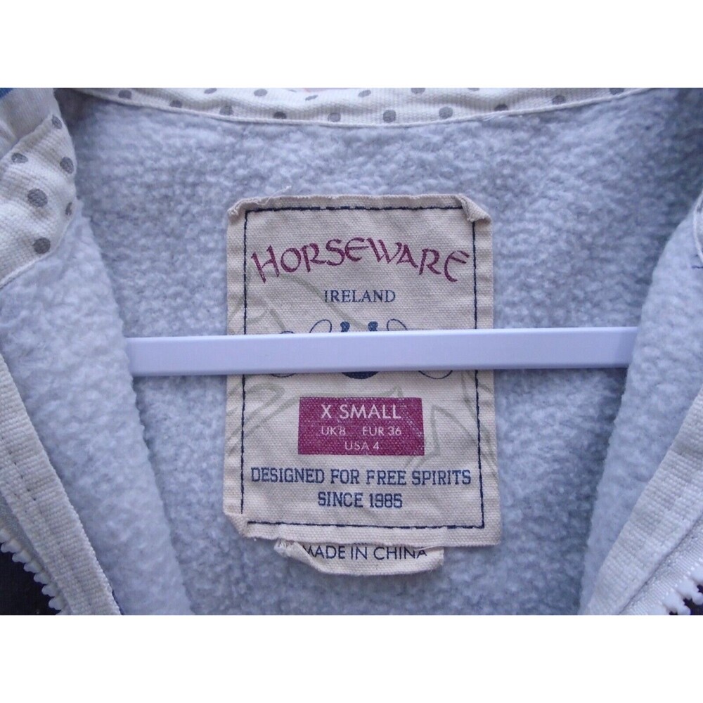 Horseware Ireland Full-Zip Fleece Sherpa Hoodie Womens Size XS Purple Cotton - Picture 2 of 9